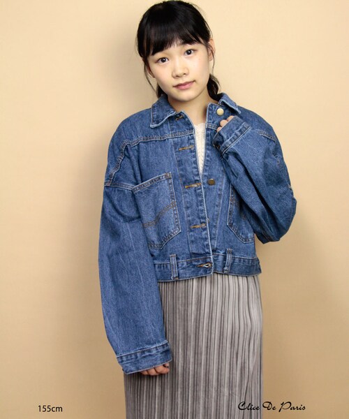 paravion（パラビオン）の「Ｋ/リメイクデニム風Gジャン（ジャケット/アウター・レディース・ブルー・ONE）」の7枚目の写真