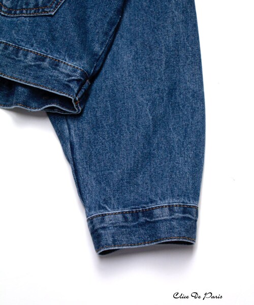 paravion（パラビオン）の「Ｋ/リメイクデニム風Gジャン（ジャケット/アウター・レディース・ブルー・ONE）」の12枚目の写真