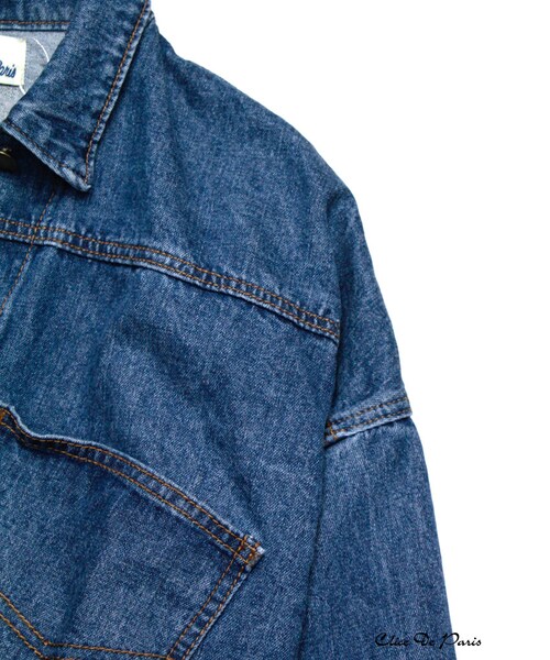 paravion（パラビオン）の「Ｋ/リメイクデニム風Gジャン（ジャケット/アウター・レディース・ブルー・ONE）」の10枚目の写真