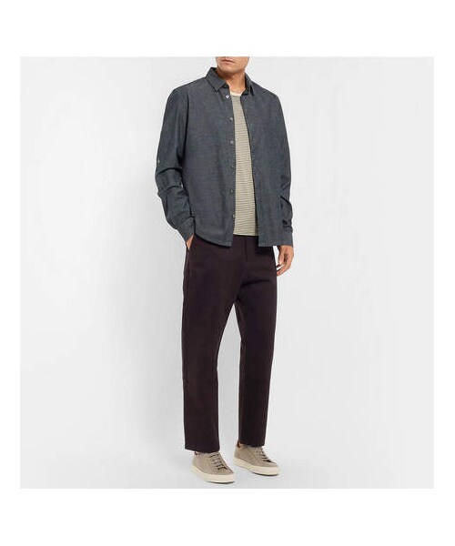 STUDIO NICHOLSON（スタジオニコルソン）の「Studio Nicholson Bill Tapered Brushed Cotton-Twill Trousers（その他パンツ・メンズ・Brown・L/S/M/XS）」の2枚目の写真