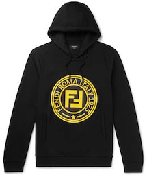 FENDI（フェンディ）の「Fendi Logo-Print Cotton-Blend Jersey Hoodie
