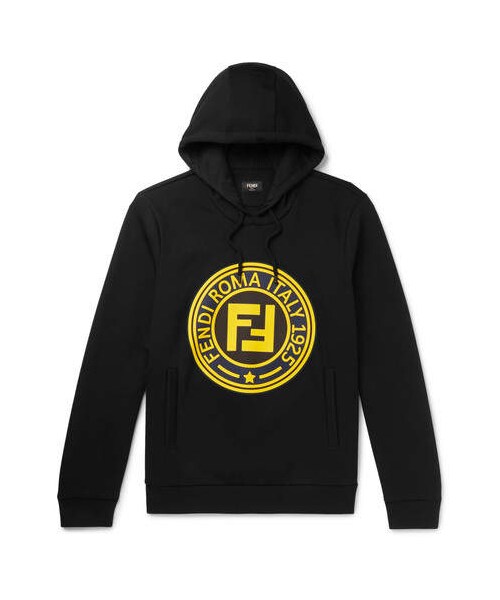 FENDI（フェンディ）の「Fendi Logo-Print Cotton-Blend Jersey Hoodie