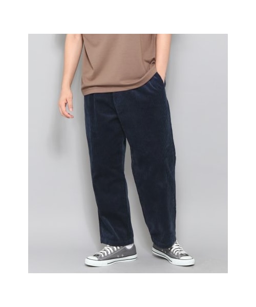 SENSE OF PLACE by URBAN RESEARCH(センスオブプレイスバイアーバンリサーチ)の「コーデュロイワイドスラックス(パンツ・メンズ・BEIGE/GREIGE/NAVY/BLACK・M/L)」の3枚目の写真