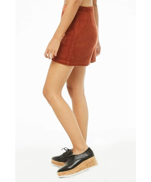 FOREVER 21（フォーエバー トゥエンティーワン）の「Forever 21 Corduroy Patch Pocket Mini Skirt（スカート・レディース・Red/White/Blue・Small/Medium/Large）」の5枚目の写真