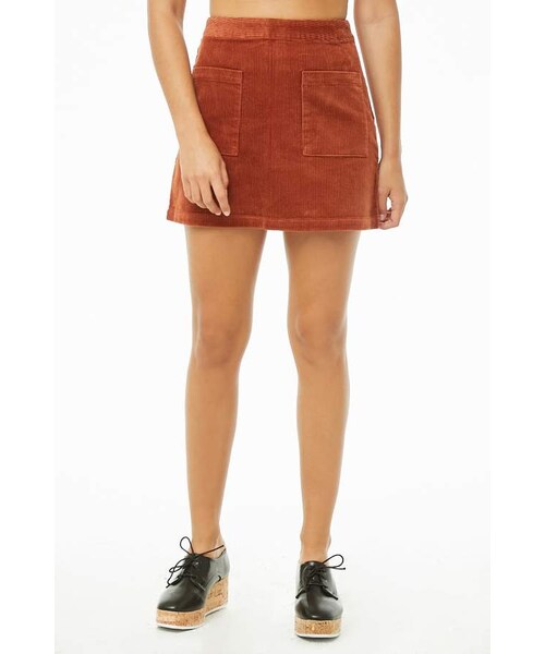 FOREVER 21（フォーエバー トゥエンティーワン）の「Forever 21 Corduroy Patch Pocket Mini Skirt（スカート・レディース・Red/White/Blue・Small/Medium/Large）」の10枚目の写真