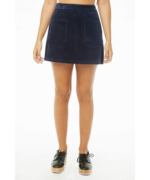 FOREVER 21（フォーエバー トゥエンティーワン）の「Forever 21 Corduroy Patch Pocket Mini Skirt（スカート・レディース・Red/White/Blue・Small/Medium/Large）」の4枚目の写真