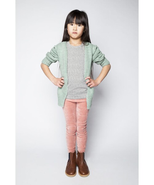 cache cache（カシュ カシュ）の「MINGO.　cardigan　(duck green)（カーディガン/ボレロ・キッズ・その他）」の2枚目の写真