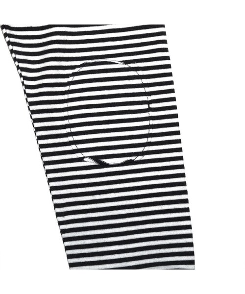 cache cache（カシュ カシュ）の「MINGO.　winter legging(B/W stripes)（その他パンツ・キッズ・その他）」の2枚目の写真