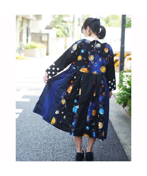 NIRAME.CO(ニラメッコ)の「デコめれんげワンピ ~宇宙×ドット~(ワンピース・メンズ・その他)」の8枚目の写真
