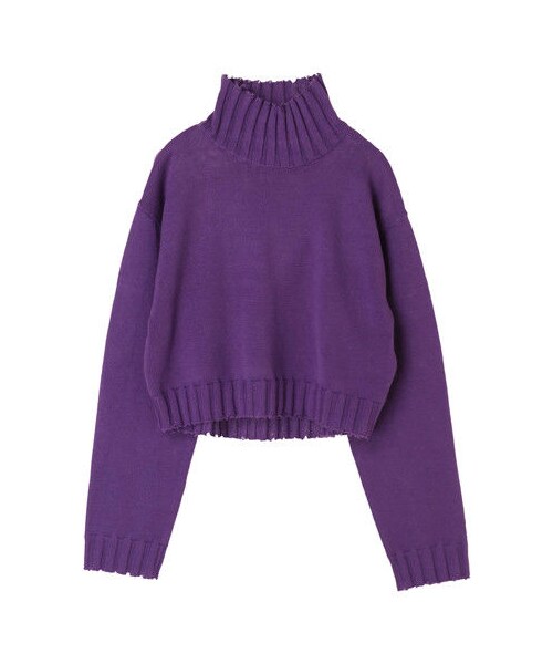 GARAGE OF GOOD CLOTHING（ガレージオブグッドクロージング）の「LIL ダメージハイネックプルオーバー（トップス・ブラック/オレンジ/パープル・F）」の8枚目の写真