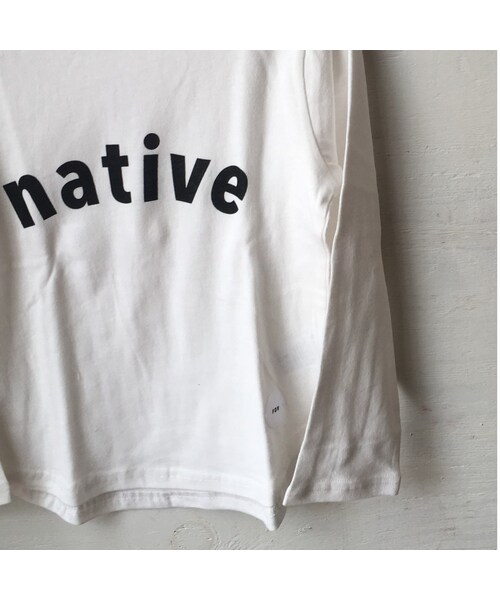 cache cache（カシュ カシュ）の「FOV native  L/S T シャツ（ホワイト）（Tシャツ/カットソー・キッズ・その他）」の2枚目の写真