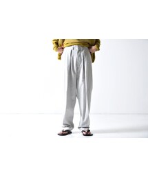 ESSAY | ESSAY WIDE TAPERED SLACKS light gray(スラックス)