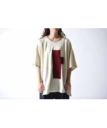 YANTOR | YANTOR Symbolic Embroidery cut saw off white(Tシャツ/カットソー)