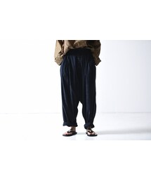 YANTOR | YANTOR Suede Jarsey 3 tuck pants / navy(その他パンツ)