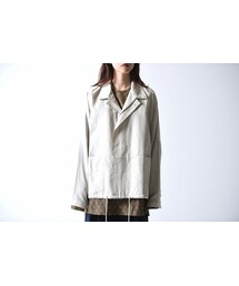 YANTOR | YANTOR slab Linen Wool Box jacket / beige(その他アウター)