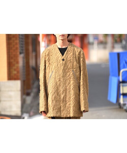 Edwina Horl(エドウィナホール)の「dwina Horl ノーカラーオーバージャケット beige(その他アウター・レディース・ベージュ・M)」の1枚目の写真