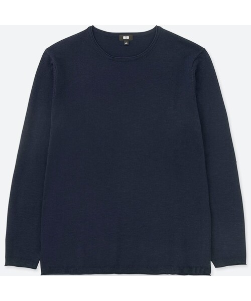UNIQLO（ユニクロ）の「ミックスヤーンクルーネックセーター（長袖）（ニット/セーター・メンズ・GRAY 03/DARK GRAY 08/NAVY 69/BLUE 68/RED 17/OLIVE 56/OFF WHITE 01・S/XXL/XS/3XL/XL/4XL/M/L）」の5枚目の写真