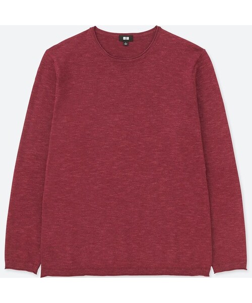 UNIQLO（ユニクロ）の「ミックスヤーンクルーネックセーター（長袖）（ニット/セーター・メンズ・GRAY 03/DARK GRAY 08/NAVY 69/BLUE 68/RED 17/OLIVE 56/OFF WHITE 01・S/XXL/XS/3XL/XL/4XL/M/L）」の7枚目の写真