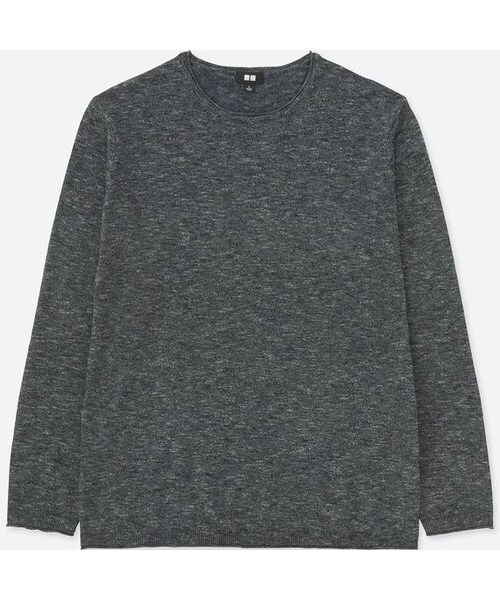 UNIQLO（ユニクロ）の「ミックスヤーンクルーネックセーター（長袖）（ニット/セーター・メンズ・GRAY 03/DARK GRAY 08/NAVY 69/BLUE 68/RED 17/OLIVE 56/OFF WHITE 01・S/XXL/XS/3XL/XL/4XL/M/L）」の3枚目の写真