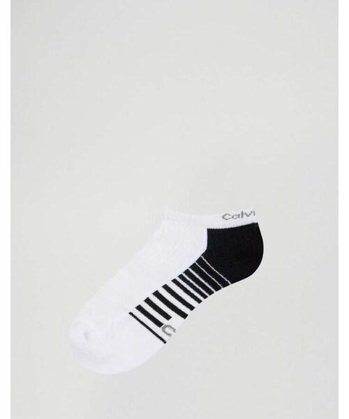 Calvin Klein（カルバン・クライン）の「Calvin Klein Sneaker Socks With Coolpass In 3 Pack（ソックス/靴下・メンズ・White・One Size）」の3枚目の写真
