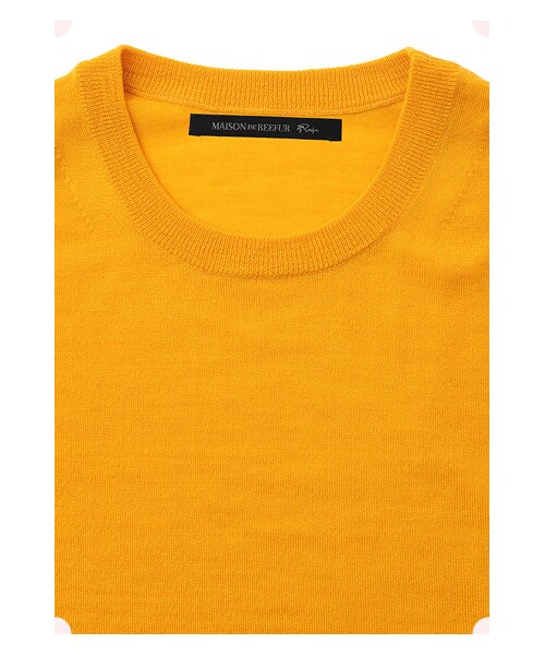 MAISON DE REEFUR（メゾンドリーファー）の「プレーンニットPO（トップス・レディース・Bordeaux/Yellow・38）」の5枚目の写真