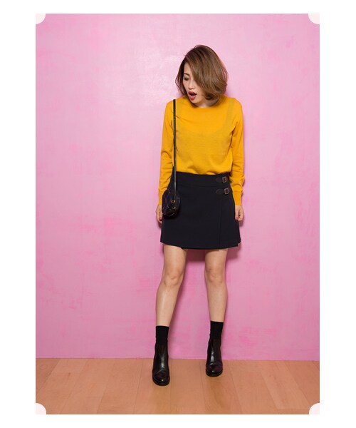 MAISON DE REEFUR（メゾンドリーファー）の「プレーンニットPO（トップス・レディース・Bordeaux/Yellow・38）」の11枚目の写真