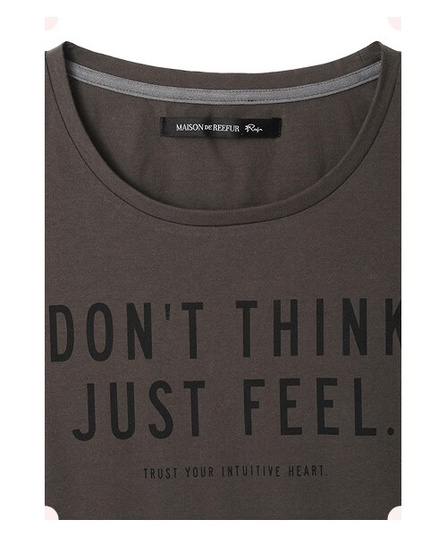 MAISON DE REEFUR（メゾンドリーファー）の「メッセージプリントTシャツ（トップス・レディース・Khaki/Gray/White・38）」の11枚目の写真