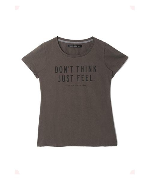 MAISON DE REEFUR（メゾンドリーファー）の「メッセージプリントTシャツ（トップス・レディース・Khaki/Gray/White・38）」の3枚目の写真