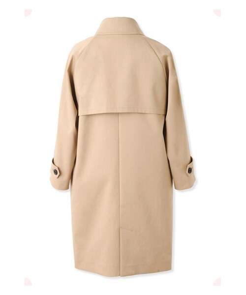 MAISON DE REEFUR（メゾンドリーファー）の「ステンカラーラグランコート（ジャケット/アウター・レディース・Beige/Navy・36/38）」の3枚目の写真