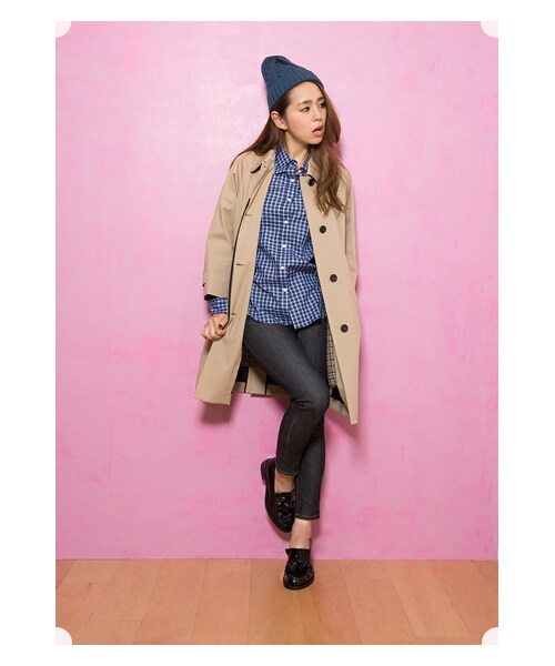 MAISON DE REEFUR（メゾンドリーファー）の「ステンカラーラグランコート（ジャケット/アウター・レディース・Beige/Navy・36/38）」の16枚目の写真