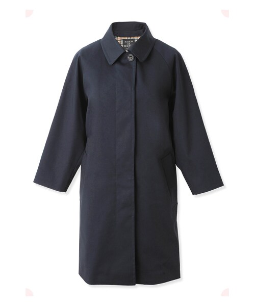 MAISON DE REEFUR（メゾンドリーファー）の「ステンカラーラグランコート（ジャケット/アウター・レディース・Beige/Navy・36/38）」の2枚目の写真