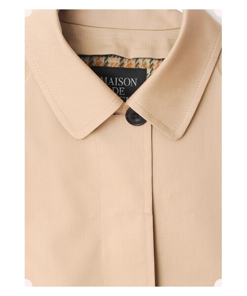 MAISON DE REEFUR（メゾンドリーファー）の「ステンカラーラグランコート（ジャケット/アウター・レディース・Beige/Navy・36/38）」の4枚目の写真