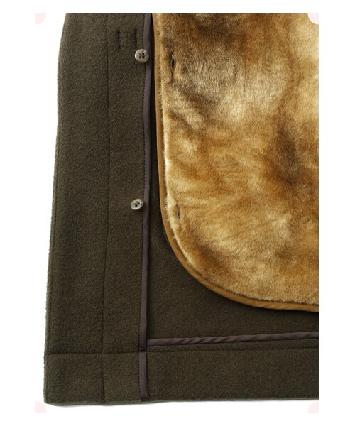 MAISON DE REEFUR（メゾンドリーファー）の「メルトンコクーン ダッフルコート（ジャケット/アウター・レディース・Khaki/Light Gray・36/38）」の12枚目の写真