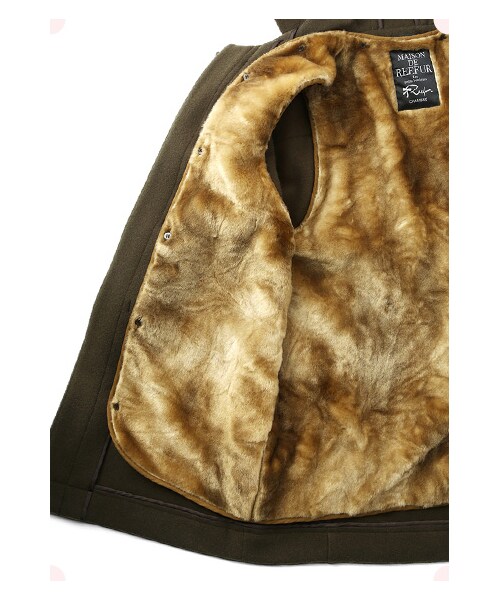 美品 メゾンドリーファー メルトンコクーンダッフルコート ライナー