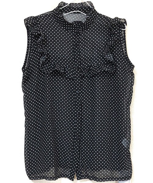 Tiffee SELECT（ティフィーセレクト）の「ラッフルフリルハイネックシースルードットブラウス黒（シャツ/ブラウス・レディース・ブラック・F）」の2枚目の写真