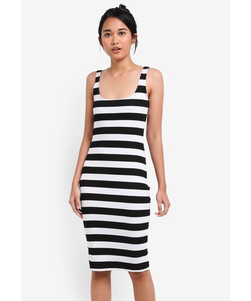 kimi scooped bodycon midi dress
