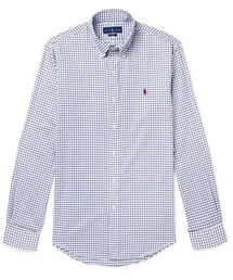 POLO RALPH LAUREN | Polo Ralph Lauren Slim-Fit Button-Down Collar Checked Cotton-Poplin Shirt(シャツ/ブラウス)