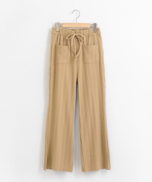 MAJESTIC LEGON（マジェスティックレゴン）の「【amelier】前ポケリブパンツ（パンツ・レディース・ベージュ/ブラウン/D/グレー・Free）」の3枚目の写真