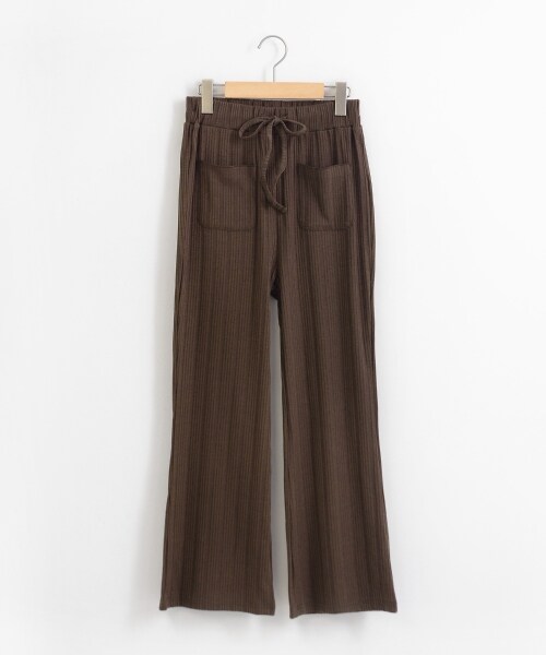 MAJESTIC LEGON（マジェスティックレゴン）の「【amelier】前ポケリブパンツ（パンツ・レディース・ベージュ/ブラウン/D/グレー・Free）」の2枚目の写真