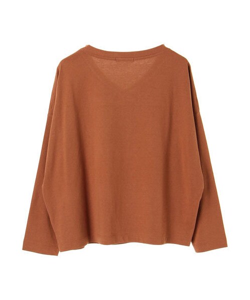 AMERICAN HOLIC(アメリカンホリック)の「ドロップVネックプルオーバー(トップス・オフホワイト/ブラック/グレーベージュ/キャメル/ボーダーアイボリー/Border Bla・F)」の5枚目の写真