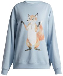 Acne Studios | ACNE STUDIOS Fox-print oversized cotton sweatshirt(スウェット)