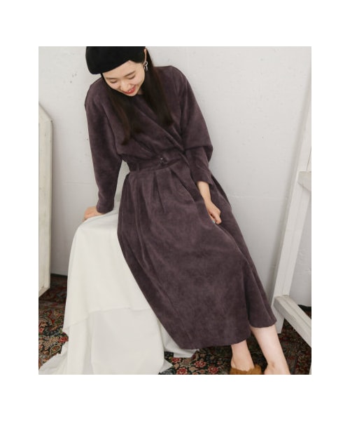 KBF（ケイビーエフ）の「【予約】KBF+ コーデュロイフレアワンピース