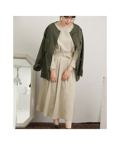 KBF（ケイビーエフ）の「【予約】KBF+ コーデュロイフレアワンピース