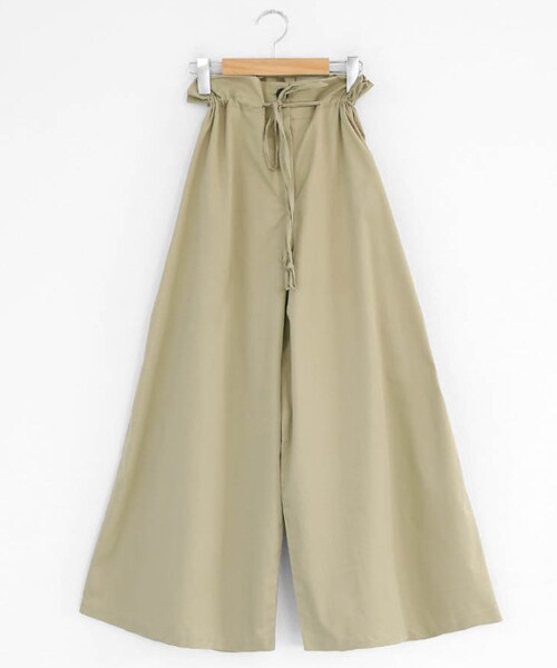 DHOLIC（ディーホリック）の「ドローストリングワイドパンツ（その他パンツ・レディース・ブラック/ベージュ・FREE）」の2枚目の写真