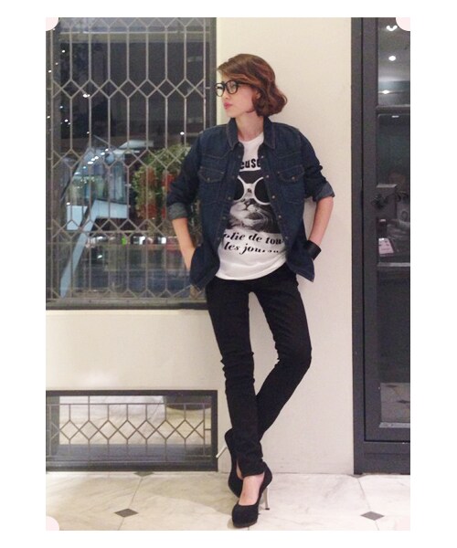 MAISON DE REEFUR（メゾンドリーファー）の「ロッカーティー（トップス・レディース・Black/White・38）」の11枚目の写真