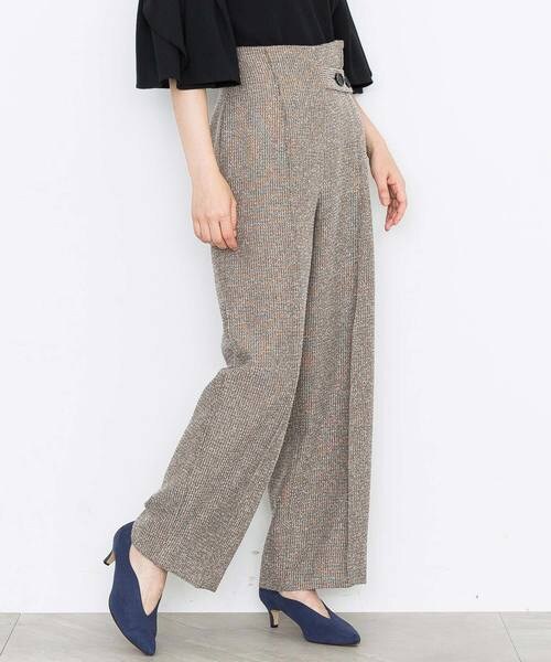STUDIOUS(ステュディオス)の「【9/30入荷予定】フォールツイードストレートパンツ(その他・レディース・BGE/TAN/NVY・0/1)」の1枚目の写真