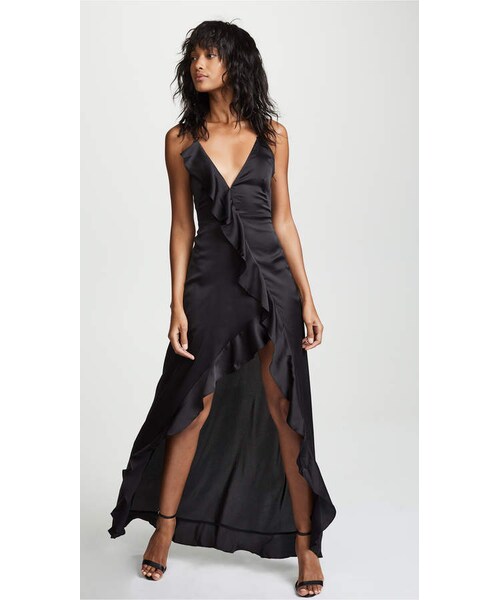 isabella ruffled maxi dress