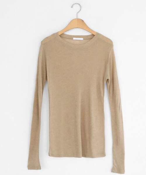 DHOLIC（ディーホリック）の「スリムラウンドネックTシャツ（Tシャツ/カットソー・レディース・レッド/ホワイト/ブラウン/ブラック/ベージュ・FREE）」の5枚目の写真