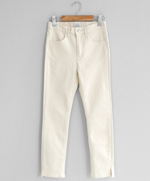 DHOLIC(ディーホリック)の「スリットスリムパンツ(その他パンツ・レディース・ホワイト/ブラック/ベージュ/ブルー/その他・S/M/L)」の3枚目の写真