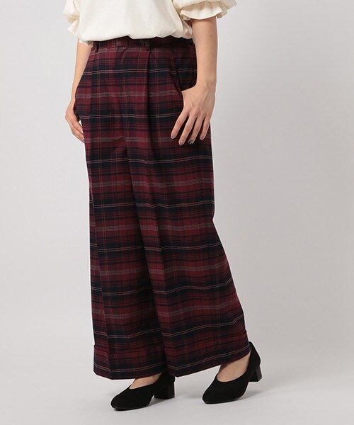 studio CLIP（スタディオクリップ）の「タータンチェックタックワイド